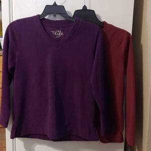 Bundle of 2 Warm L/S Tops. 100% Polyester.